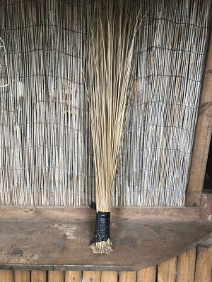 Making A Coconut Leaf Broom - finished broom