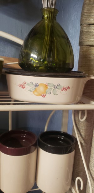 Value of a CorningWare Dish  - covered casserole with fruit an berries pattern