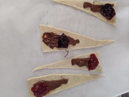 jam spread on pastry