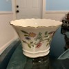 Determining the Value of My China - white china bowl with fluted shape, gold trim and floral pattern