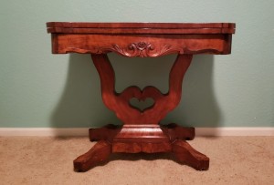 Value of an Empire Gaming Table - table with stylized lyre support and base with 4 legs