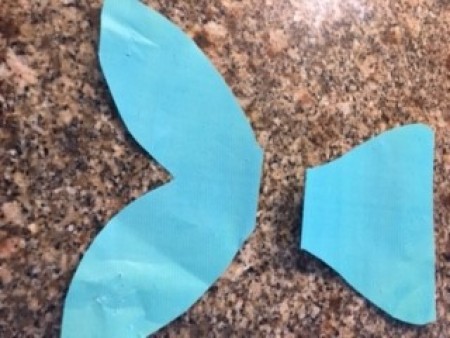 Mermaid Tail Purse - tail and body in lining fabric