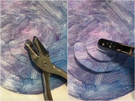 Rainbow and Clouds Paper Twirler Room Decor - punch a hole in the middle of the spiral