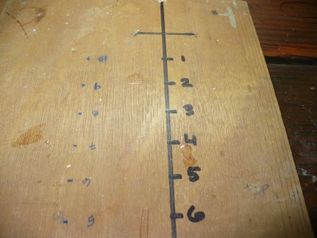 Making A Beading Loom - measure and mark off inches along the line