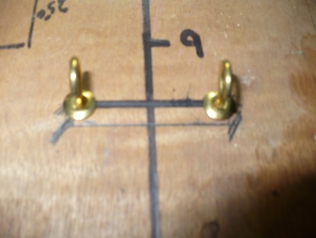 Making A Beading Loom - place hook screws at the end of each 2 inch line