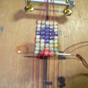 Making A Beading Loom - beginning to bead