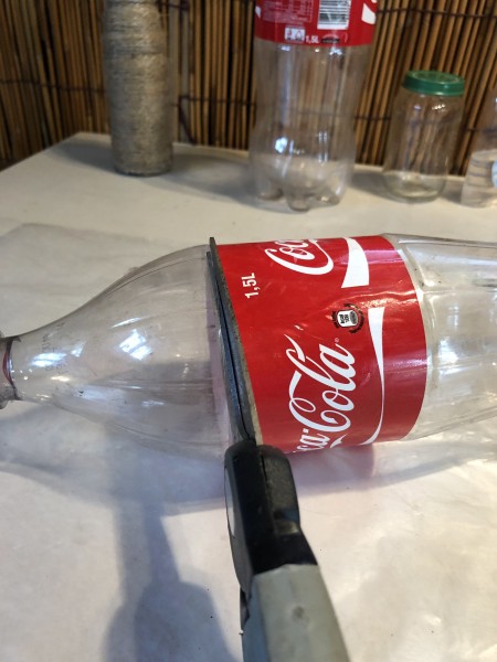 Tree Candlestick Holder - continuing with scissors