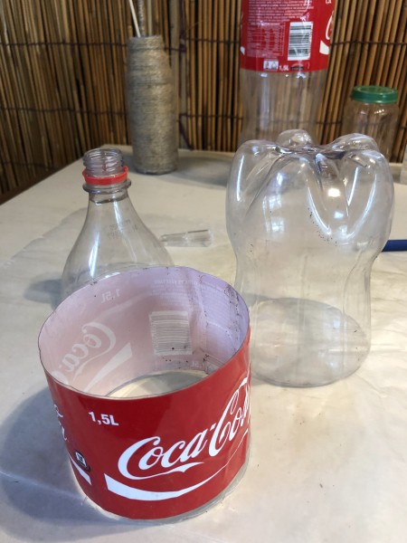 Tree Candlestick Holder - center of the bottle removed