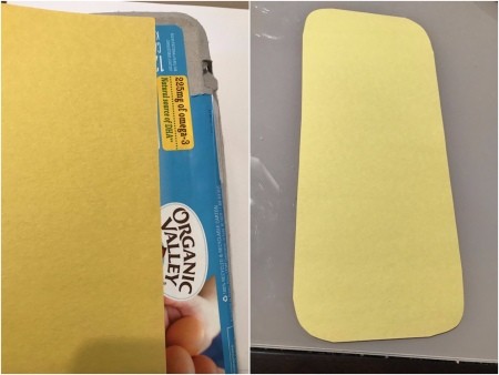 Bee and Beehive Egg Carton Toy - trace around the lid of the crate and cut from yellow construction paper, tape to the front of second crate