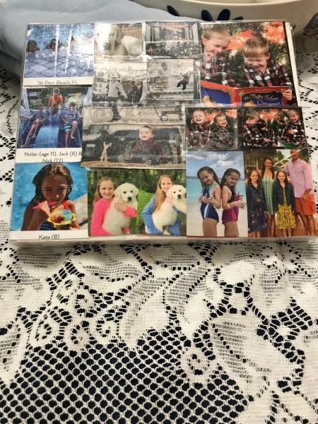 Making a Photo Christmas Card Keepsake Display