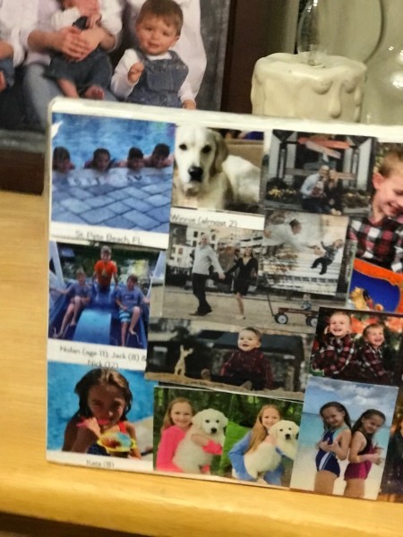 Making a Photo Christmas Card Keepsake Display