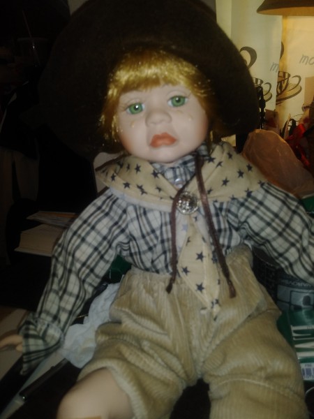 Value of a Granville House Doll - doll wearing a neck scarf and plaid chirt