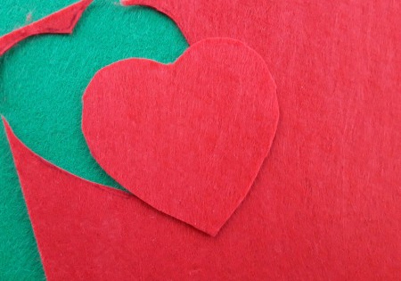 Felt Heart Hair Clip - cut out the heart