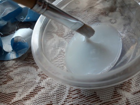 Fabric Covered Specimen or Bud Vase - mix in an equal amount of water