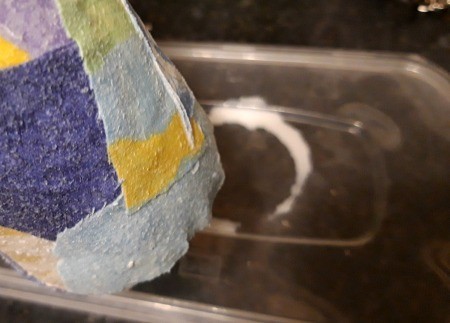 Fabric Covered Specimen or Bud Vase - dry on a protected surface