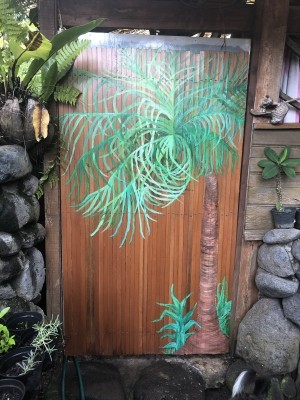 Custom Bathroom Door Design - painted bathroom door