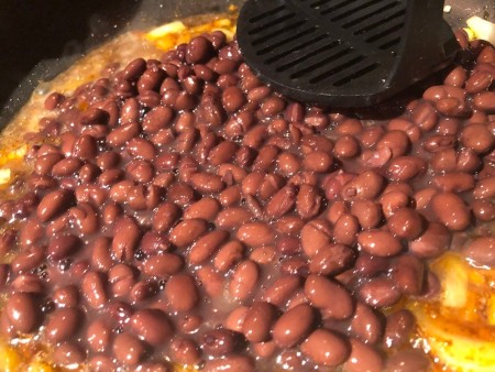 Black Beans in pan