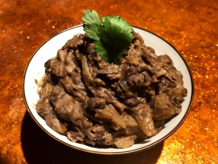 Refried Black Beans in a bowl