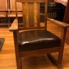 Value of a Murphy #711 Rocking Chair - rocking chair with brown upholstered seat