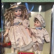 Value of a Classic Treasures Special Edition Doll - box with a girl and boy doll both wearing light pink outfits