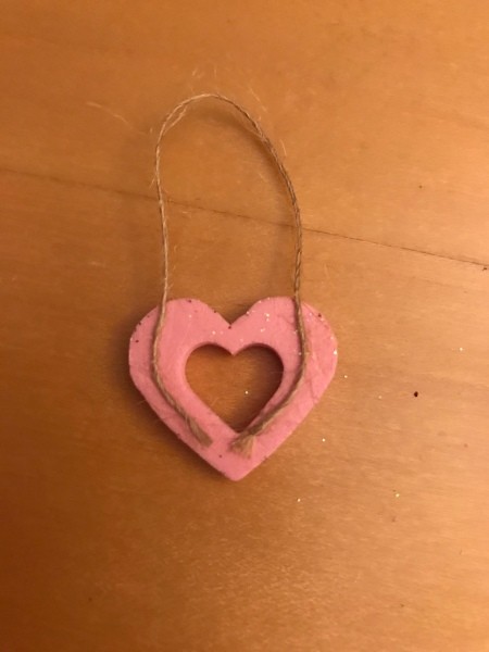 Valentine's Day Ornaments - an open heart sticker
