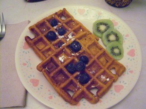 Pumpkin Waffle on plate