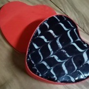 baked & frosted Heart Shaped Tin Cake