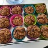 baked Applesauce Oat Muffins on tray