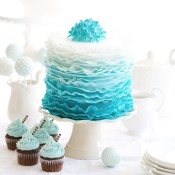 Blue Ombre Smash Cake