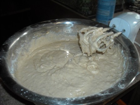 mixing batter