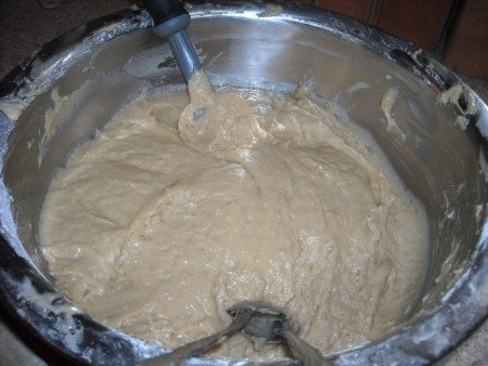 mixing batter