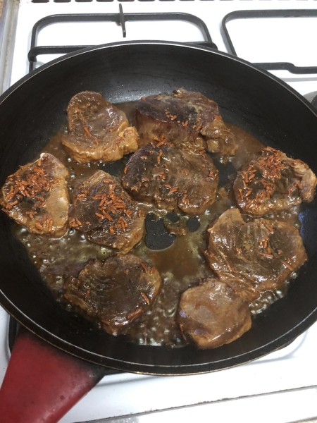 Marinated Yellowfin Tuna in pan