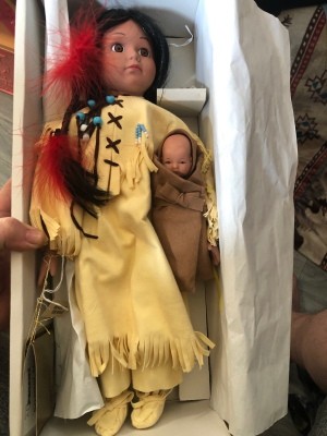 Value of a Seymour Mann Doll - Native American style doll in a box