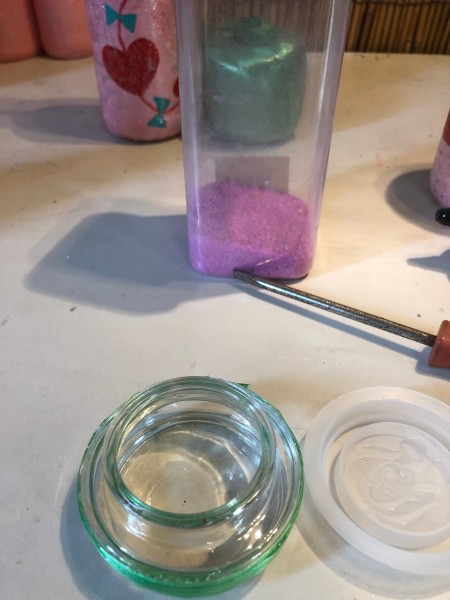Valentine Gift Jar - this jar lid opens to add embellishments