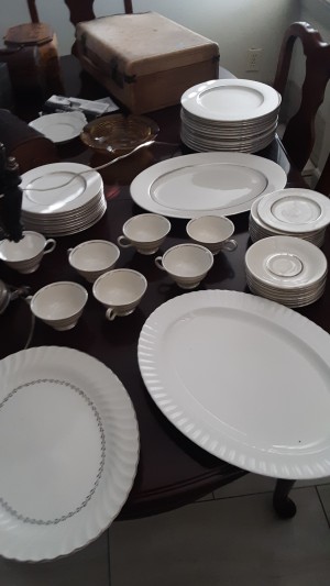 Value of Castleton China Severn Pattern - china on a dining table
