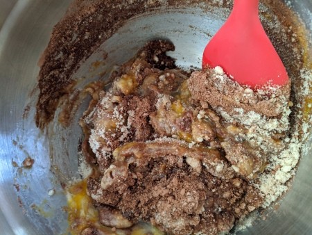 mixing wet & dry ingredients