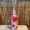 Valentine Hearts Kite Vase - finished bottle with stems in it