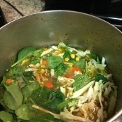Additional vegetables to Chicken Soup