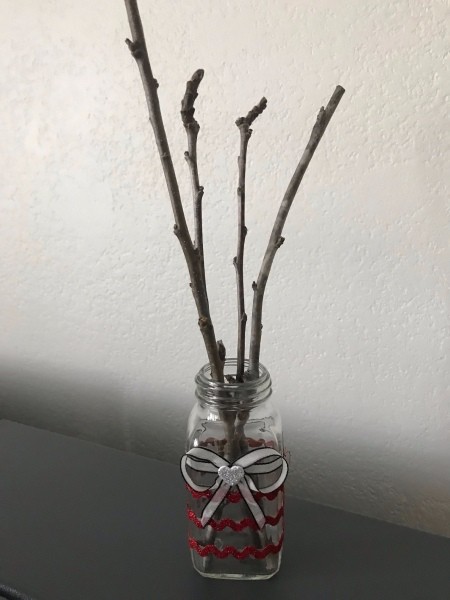 Heart Sticks Valentine's Day Arrangement - add tree trimmings or twigs