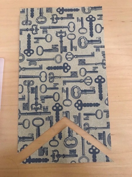 Valentine's Day Hanging Flag Banner - cut the triangle out