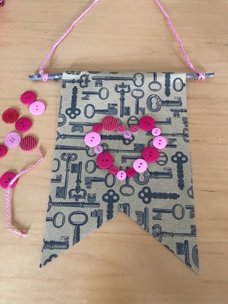 Valentine's Day Hanging Flag Banner - ready to hang