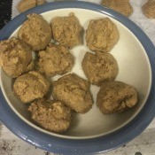 Banana PB Cookies on plate