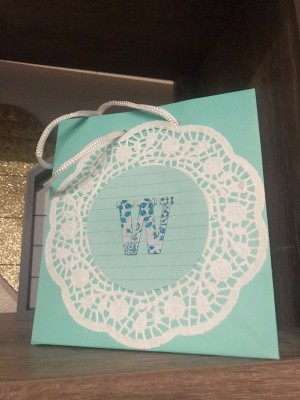 Monogram Gift Bag - finished bag