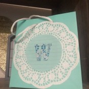 Monogram Gift Bag - finished bag