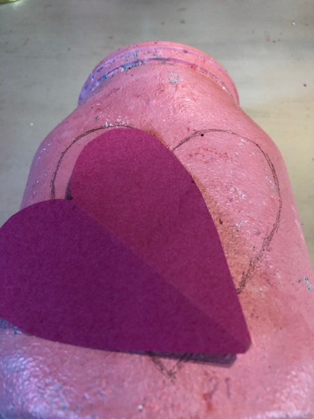 Valentine's Day Candy Jar - paper heart