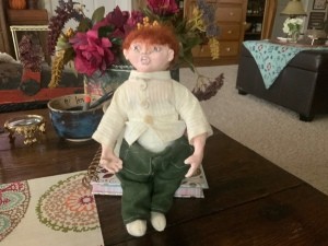 Identifying a Porcelain or Clay Doll - doll with red hair and freckles