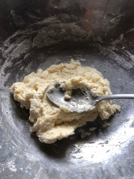 Homemade Air Dry Clay - mix well using a spoon