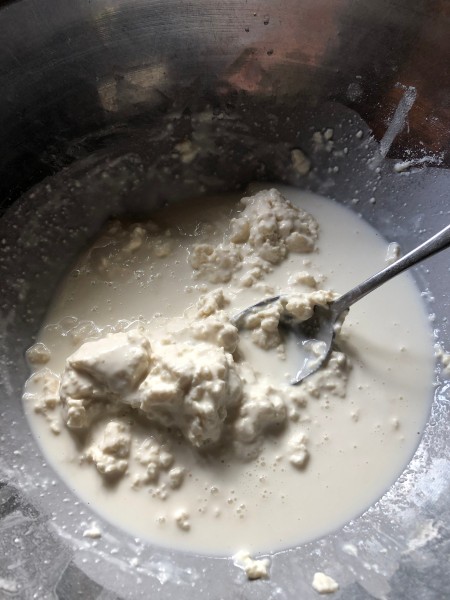 Homemade Air Dry Clay - add water and corn starch