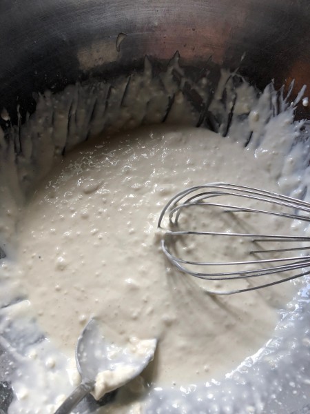 Homemade Air Dry Clay - mix well