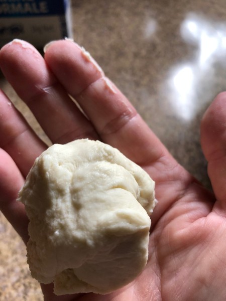 Homemade Air Dry Clay - remove a small piece